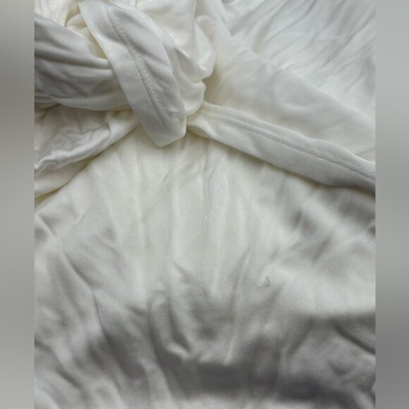 🆕 RAT & BOA 🧿 NWOT Winona White Slinky Cowl Neck Jersey Gown, Sz XS - Picture 13 of 16